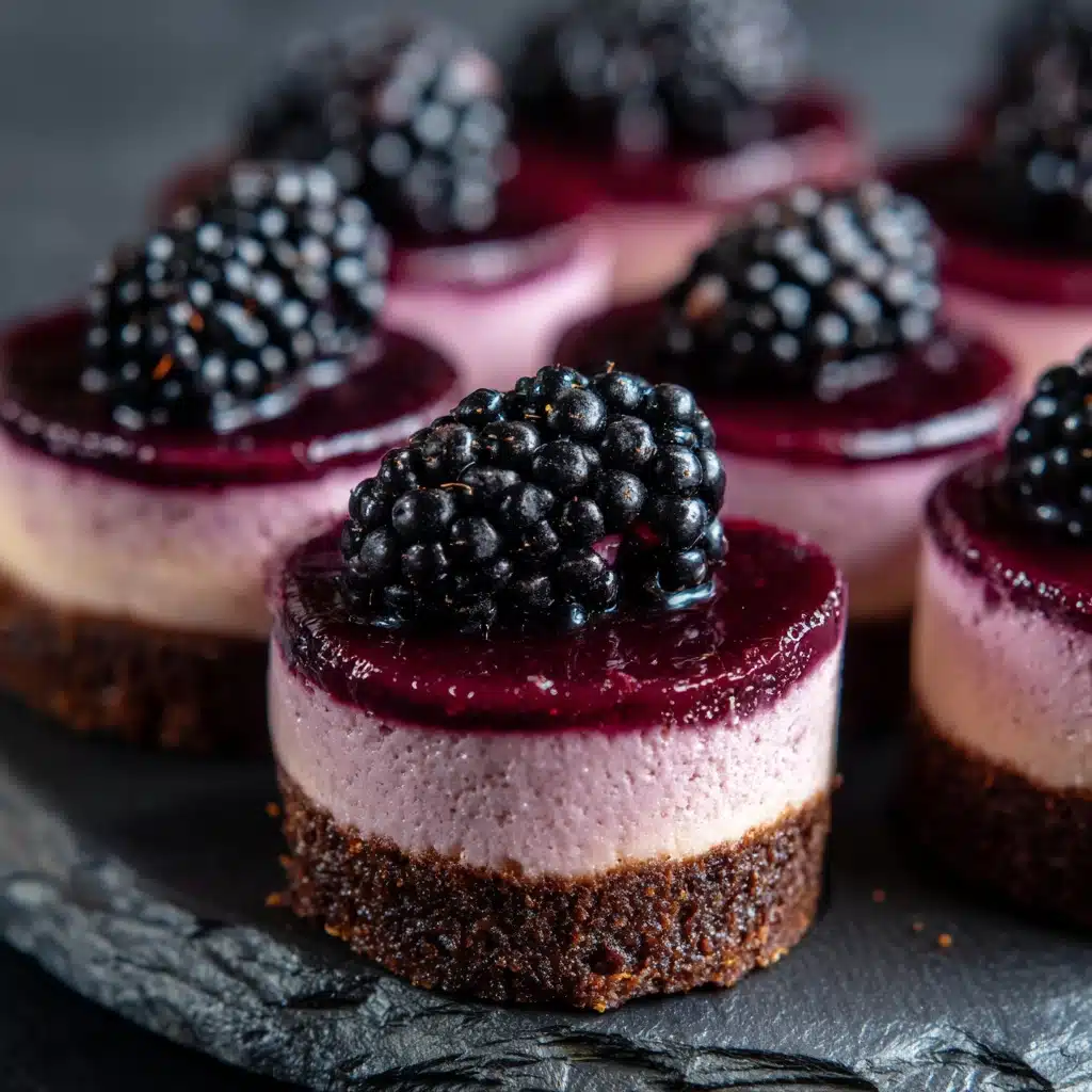 Blackberry Mini Cheesecakes Recipe - Recipe Image