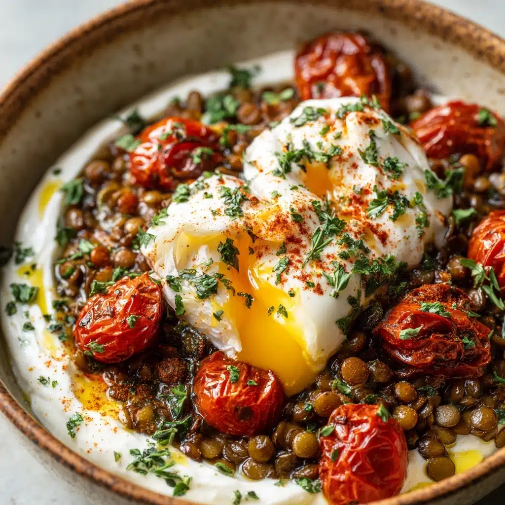 Mediterranean Braised Lentils with Poached Egg Recipe - Recipe Image