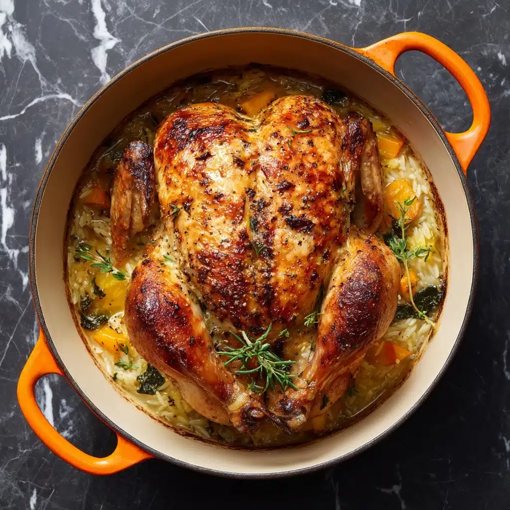 Chicken In A Pot with Lemon and Orzo: An Incredible Essential Recipe - Recipe Image