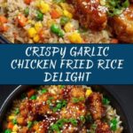High Protein Crispy Garlic Chicken Fried Rice Recipe