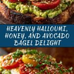 Halloumi, Honey, and Avocado Bagel Recipe