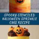 Stenciled Halloween Sprinkle Cake Recipe
