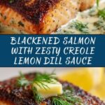 Blackened Salmon with Creole Lemon Dill Sauce Recipe