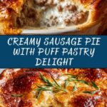 Creamy Sausage Pie with Flaky Puff Pastry Recipe