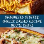 Spaghetti-Stuffed Garlic Bread Recipe