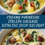 Creamy Parmesan Italian Sausage Ditalini Soup Recipe