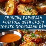 Crunchy Parmesan Crusted Potatoes with Tobiko Gochujang Dip Recipe