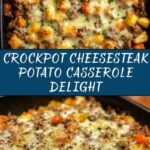 Crockpot Cheesesteak Potato Casserole Recipe