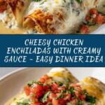 Cheesy Chicken Enchiladas with Creamy Sauce Recipe