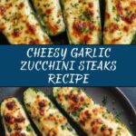 Cheesy Garlic Zucchini Steaks Recipe