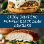 Jalapeno Popper Stuffed Black Bean Burgers Recipe