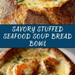 Stuffed Seafood Soup Bread Bowl Recipe