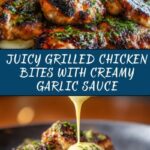 Grilled Chicken Bites with Creamy Garlic Sauce Recipe