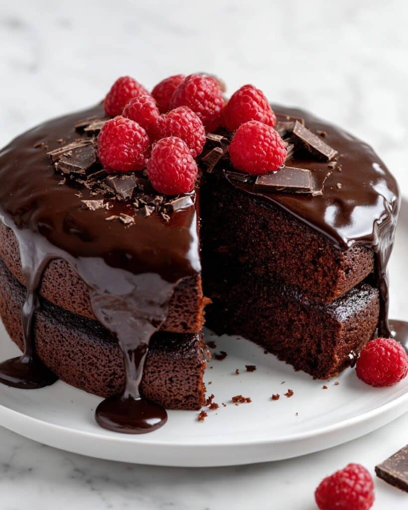 Decadent Chocolate Cake with Rich Ganache Recipe