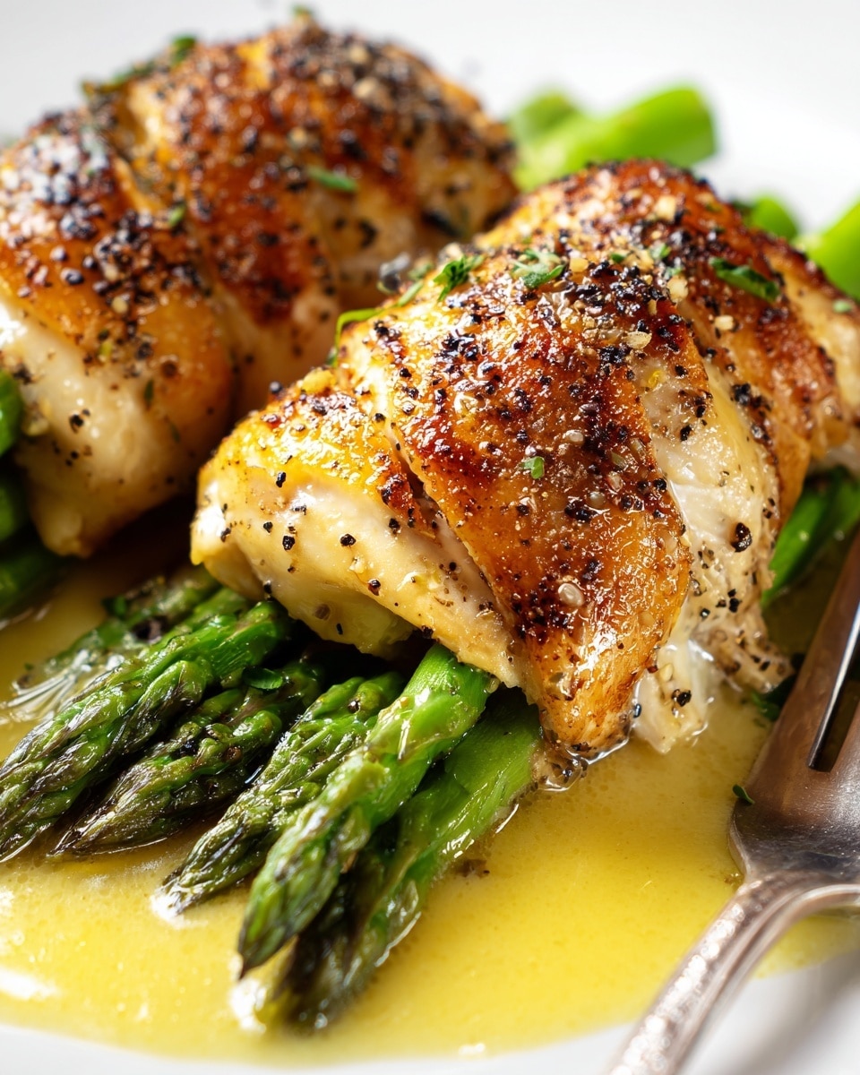 Asparagus Stuffed Chicken with Creamy Spinach Dip Recipe - Recipe Image