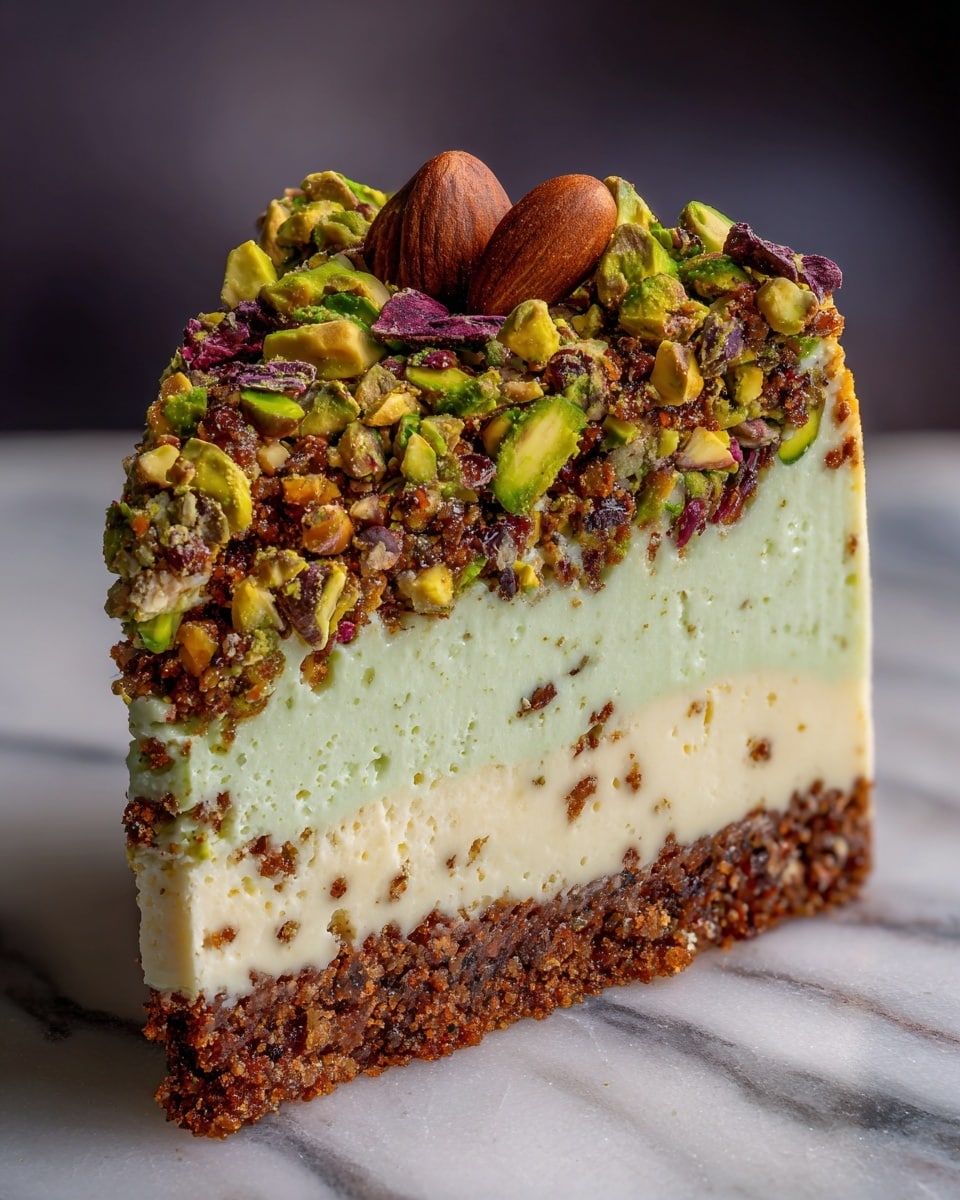 Decadent Pistachio Cream Cheesecake Recipe - Recipe Image