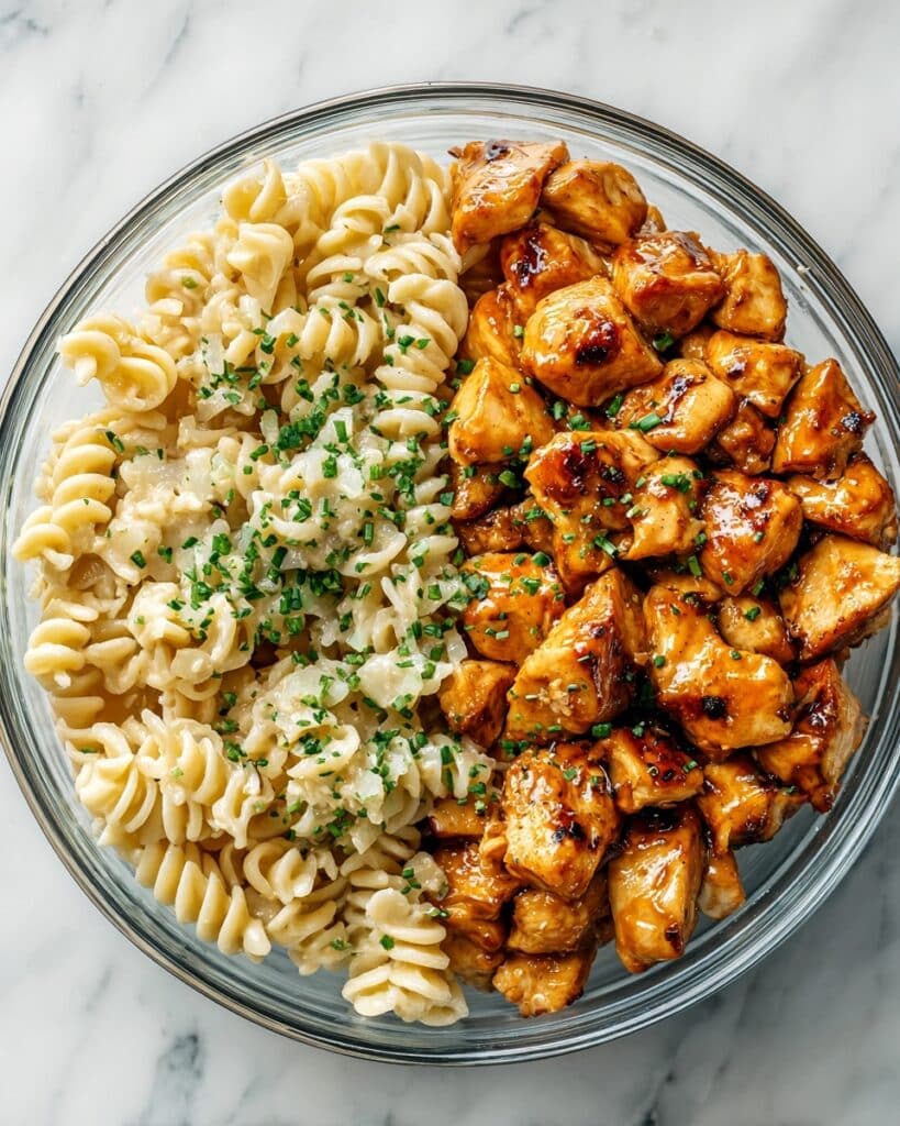High Protein Honey Garlic Butter Chicken with Mac & Cheese Recipe