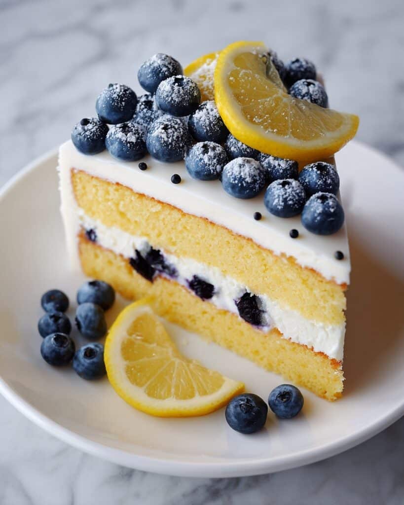 Lemon Blueberry Cheesecake Cake Recipe