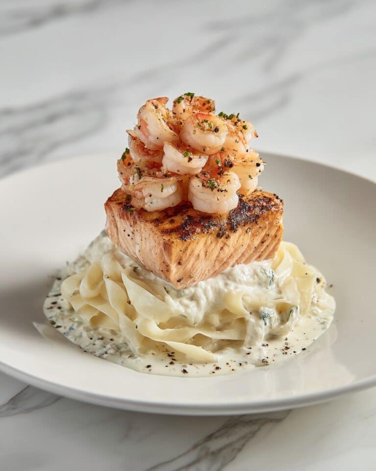 Salmon and Shrimp Alfredo Recipe