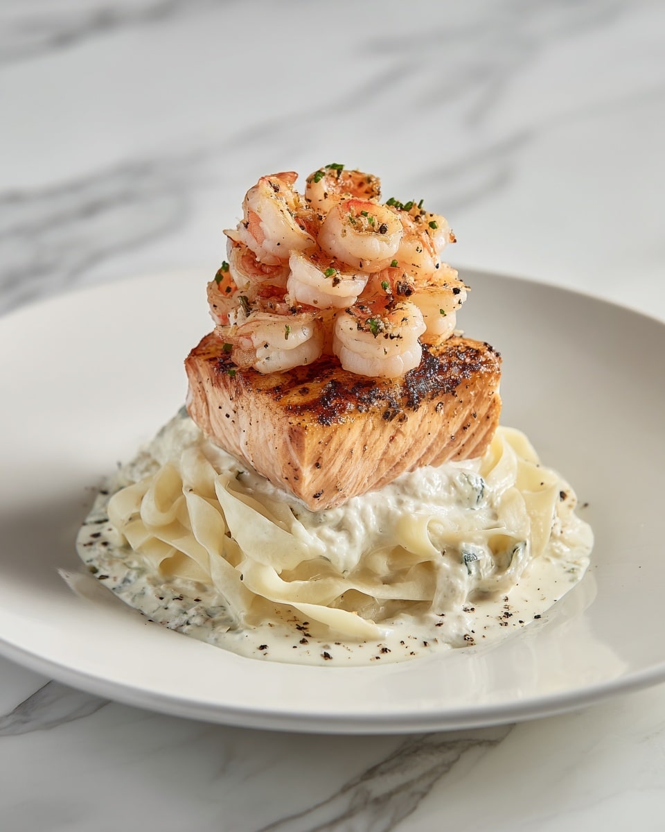 Salmon and Shrimp Alfredo Recipe