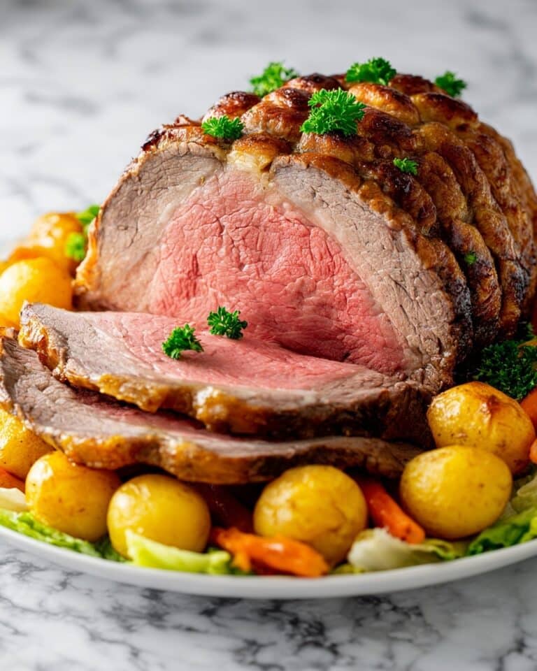 Classic Irish Corned Beef and Cabbage Recipe with Roast Potatoes and Horseradish Sauce Recipe
