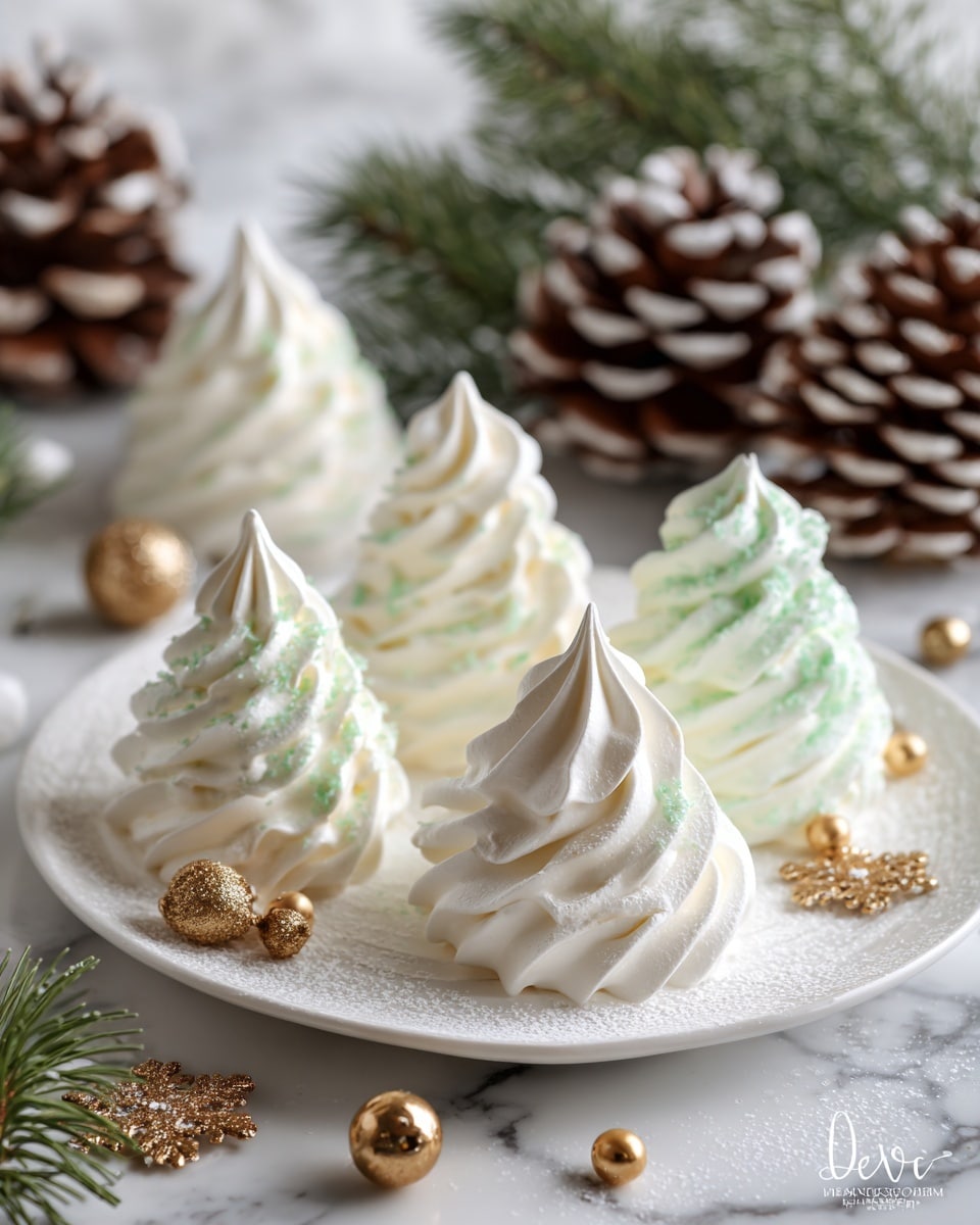 Christmas Meringue Cookies Recipe - Recipe Image