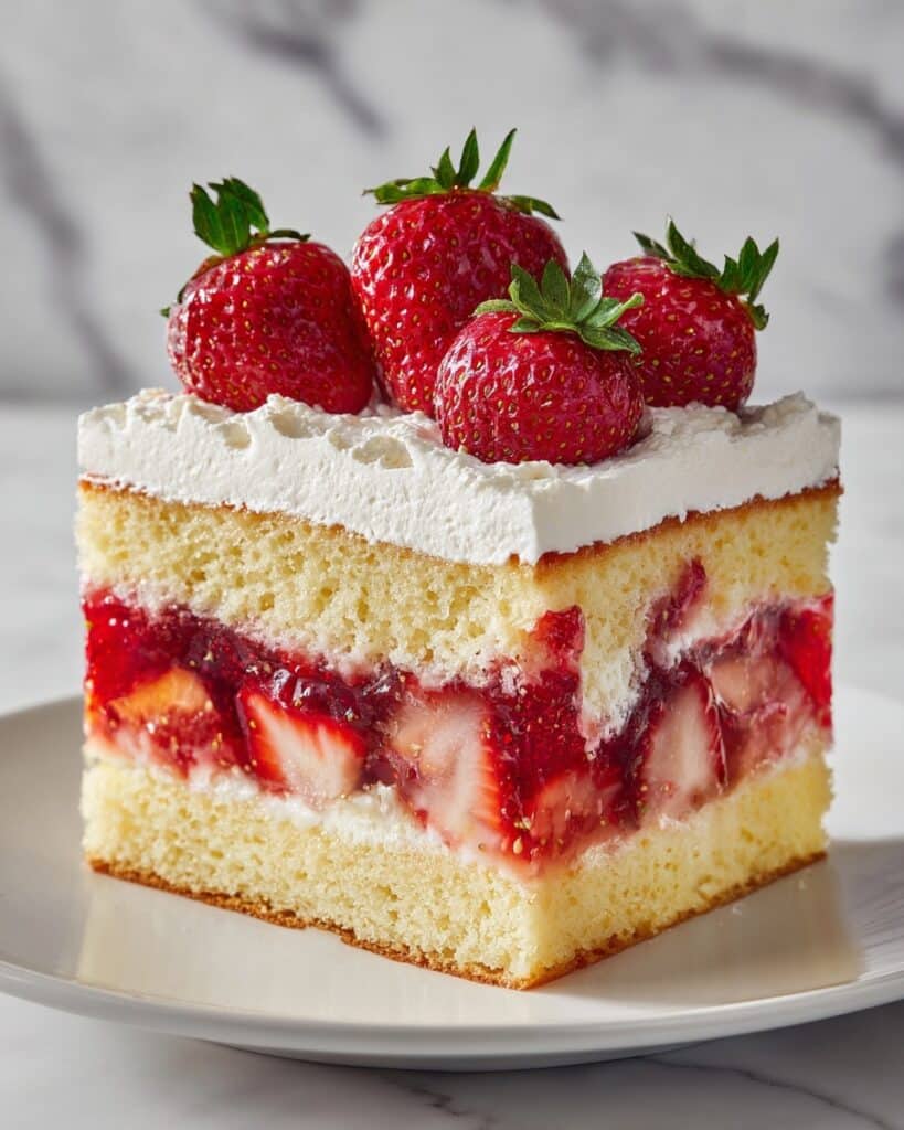 Strawberry Shortcake Poke Cake Recipe