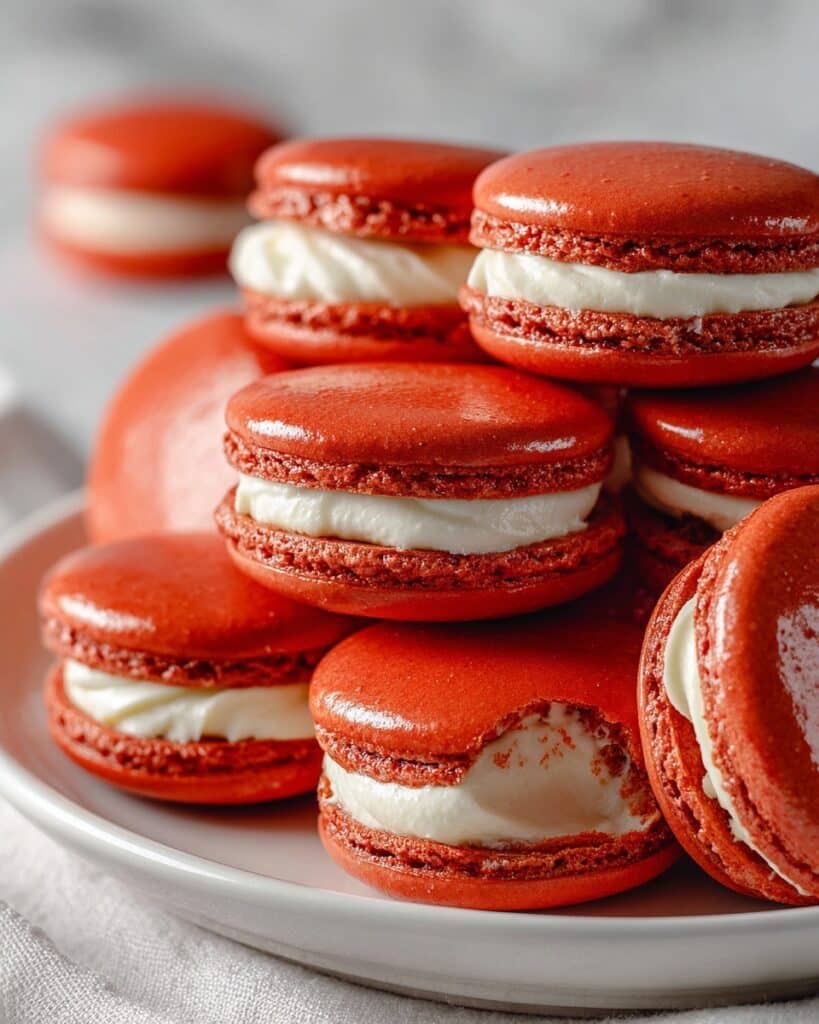 Red Velvet Macarons with Mascarpone Filling Recipe