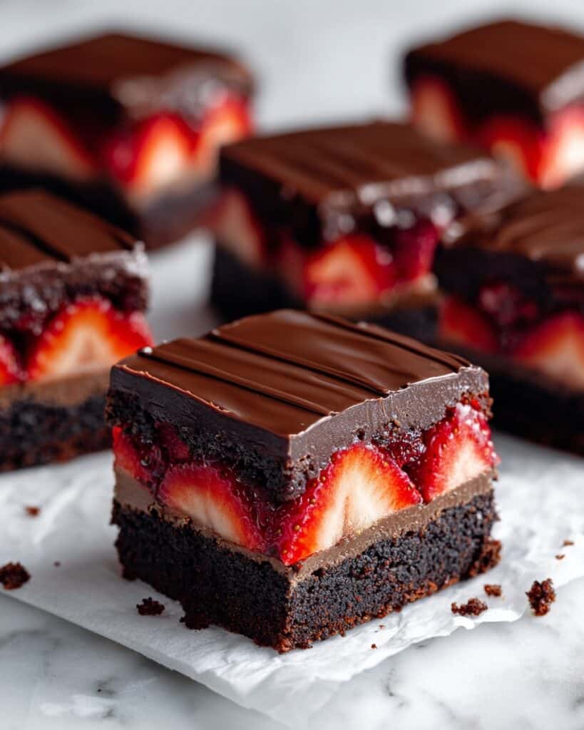 Chocolate-Covered Strawberry Brownies Recipe