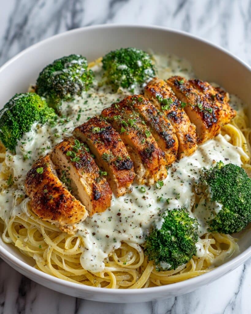 Skinny Chicken Broccoli Alfredo Recipe