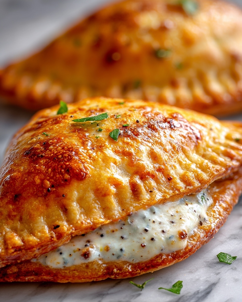 Chicken Alfredo Air Fryer Calzones Recipe - Recipe Image