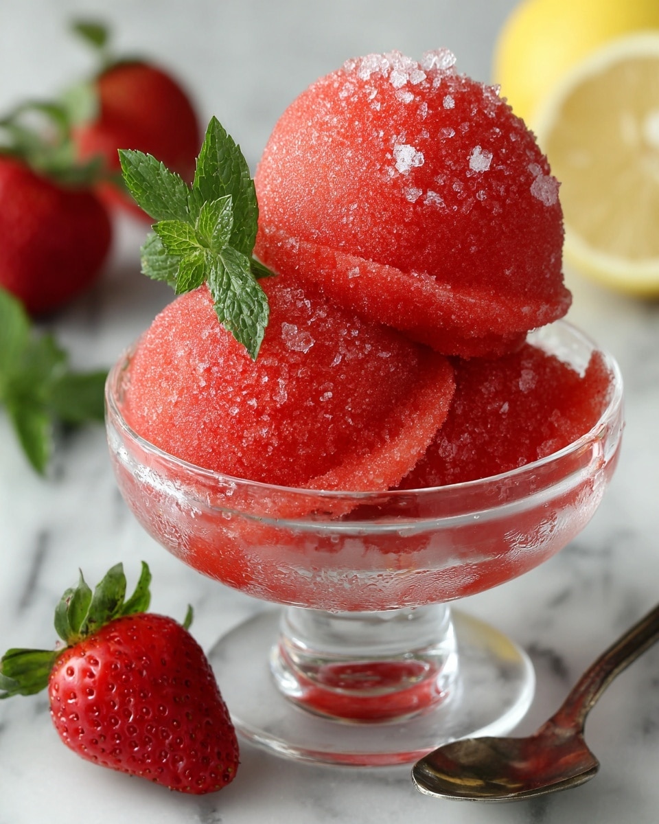 Strawberry Sorbet: The Ultimate Guide to Making It at Home Recipe - Recipe Image