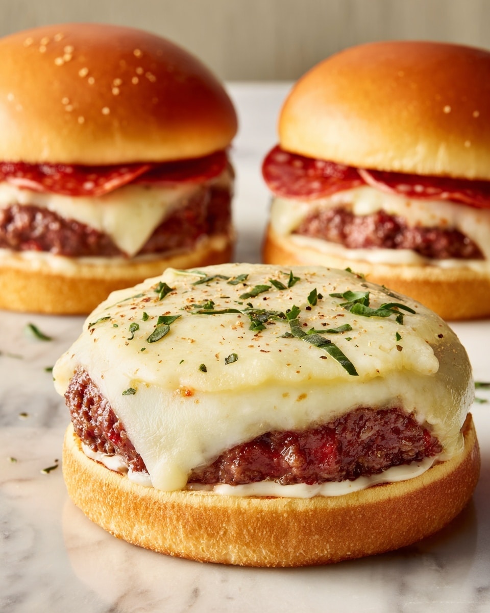 Pizza Burgers Recipe - Recipe Image