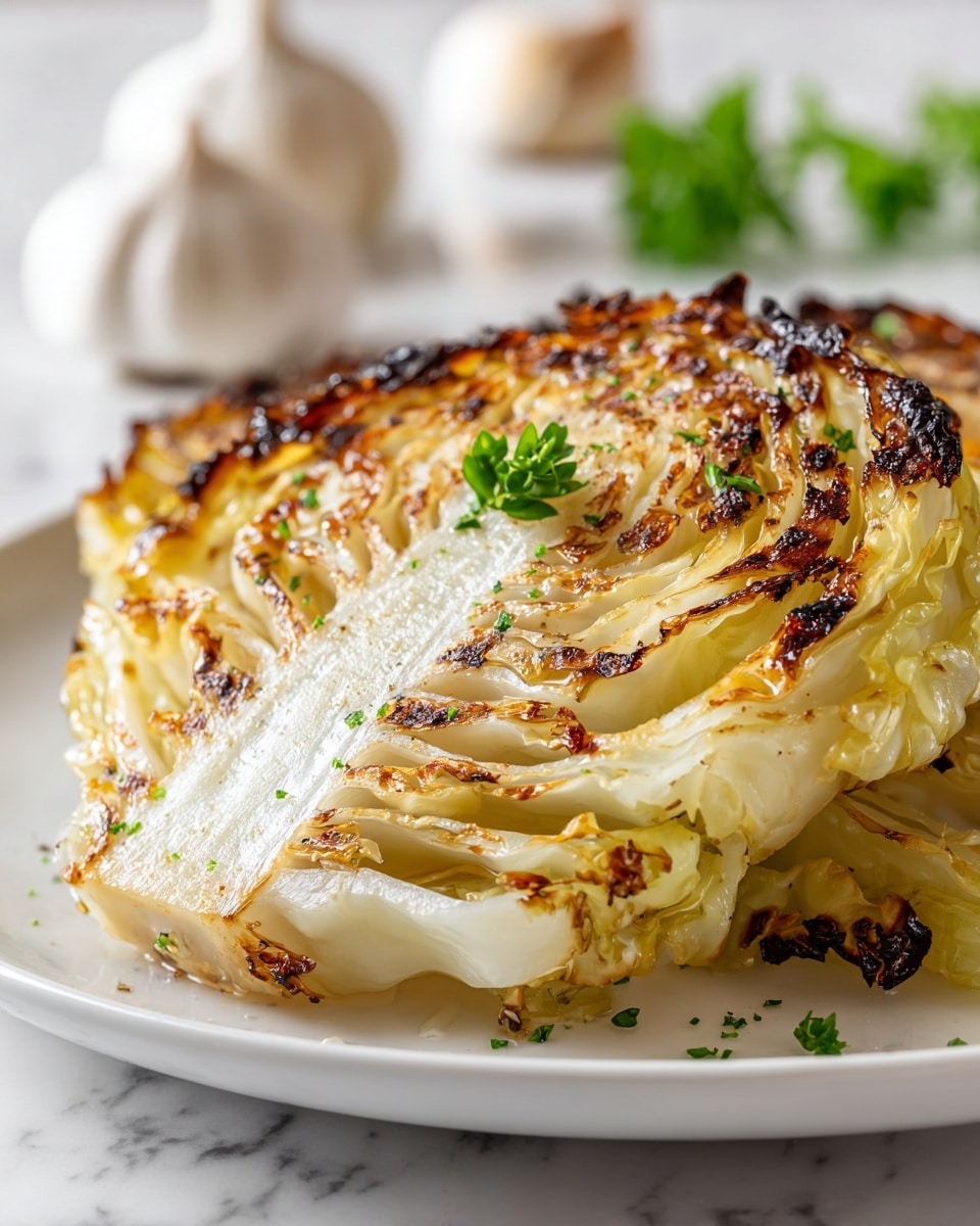 Easy Roasted Cabbage Steaks Recipe - Recipe Image