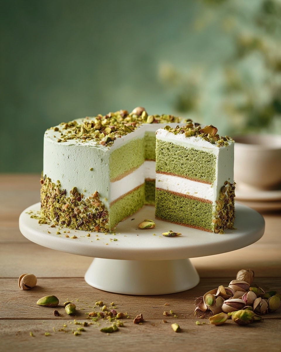 Zesty Pistachio Bliss Cake Recipe - Recipe Image