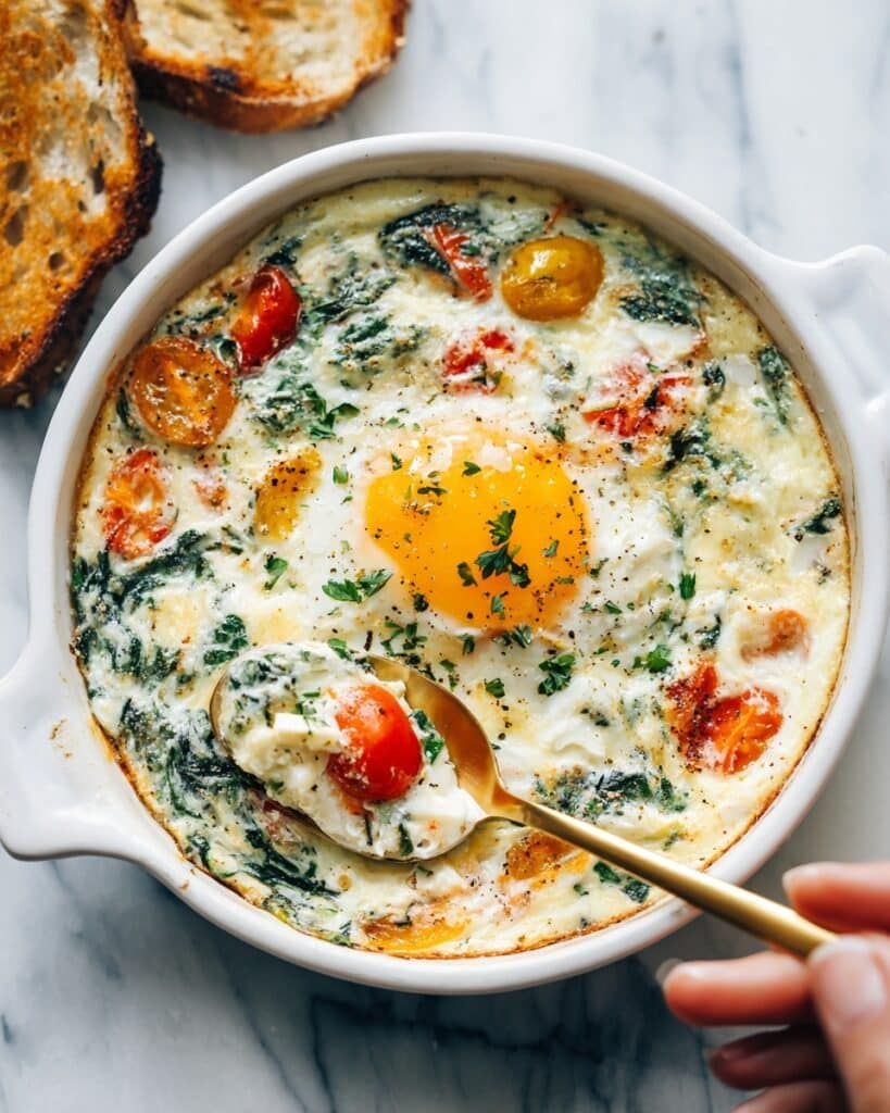 Baked Feta Eggs Recipe