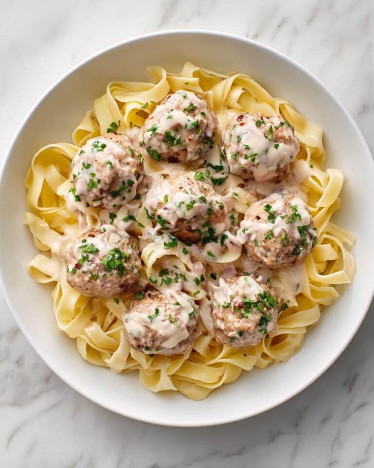 Garlic Butter Meatballs & Parmesan Linguine Recipe