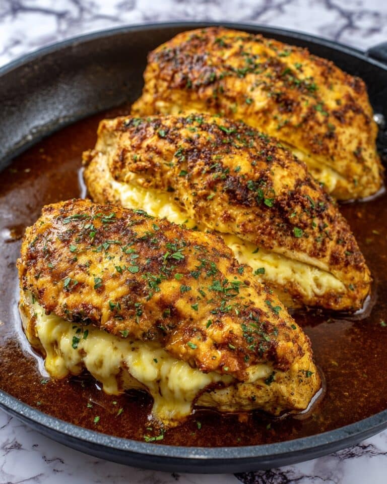 Maple Mustard Glazed Chicken Breast Stuffed with Brie & Apple Recipe