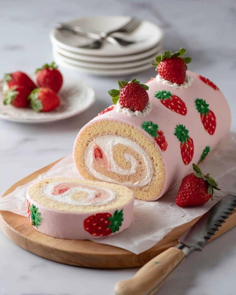 Strawberry Birthday Cake Roll Recipe