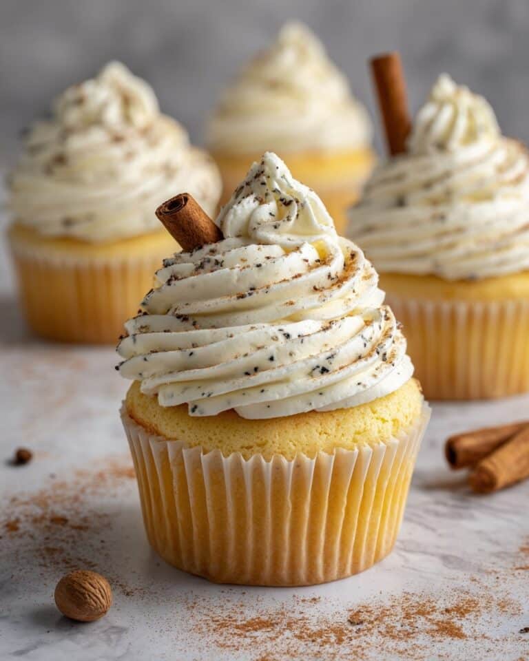 Easy Eggnog Cupcakes Recipe