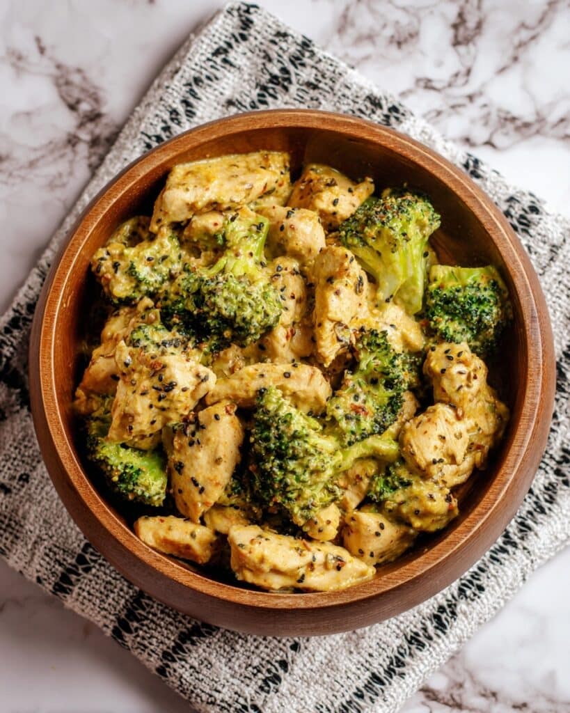 Chicken with Broccoli in a Creamy Cheesy Sauce Recipe