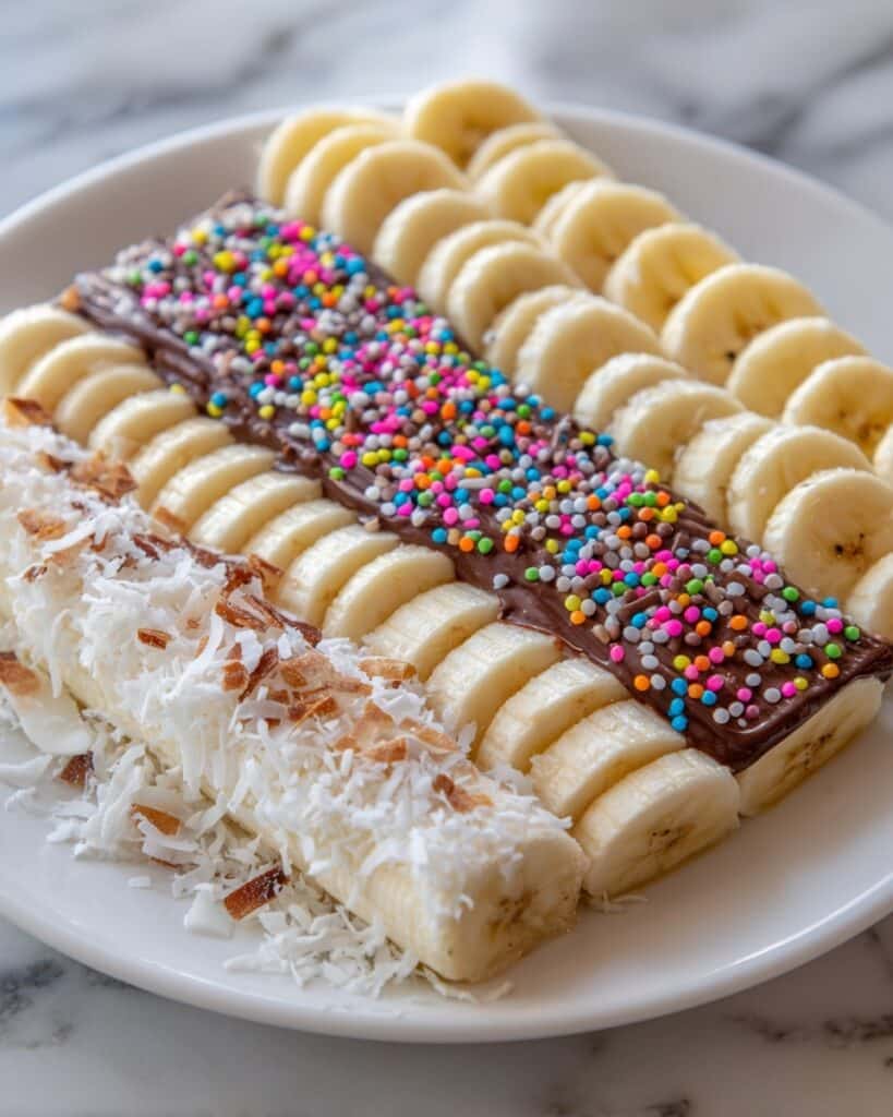 Banana Sushi with Chocolate, Coconut, and Rice Krispies Recipe