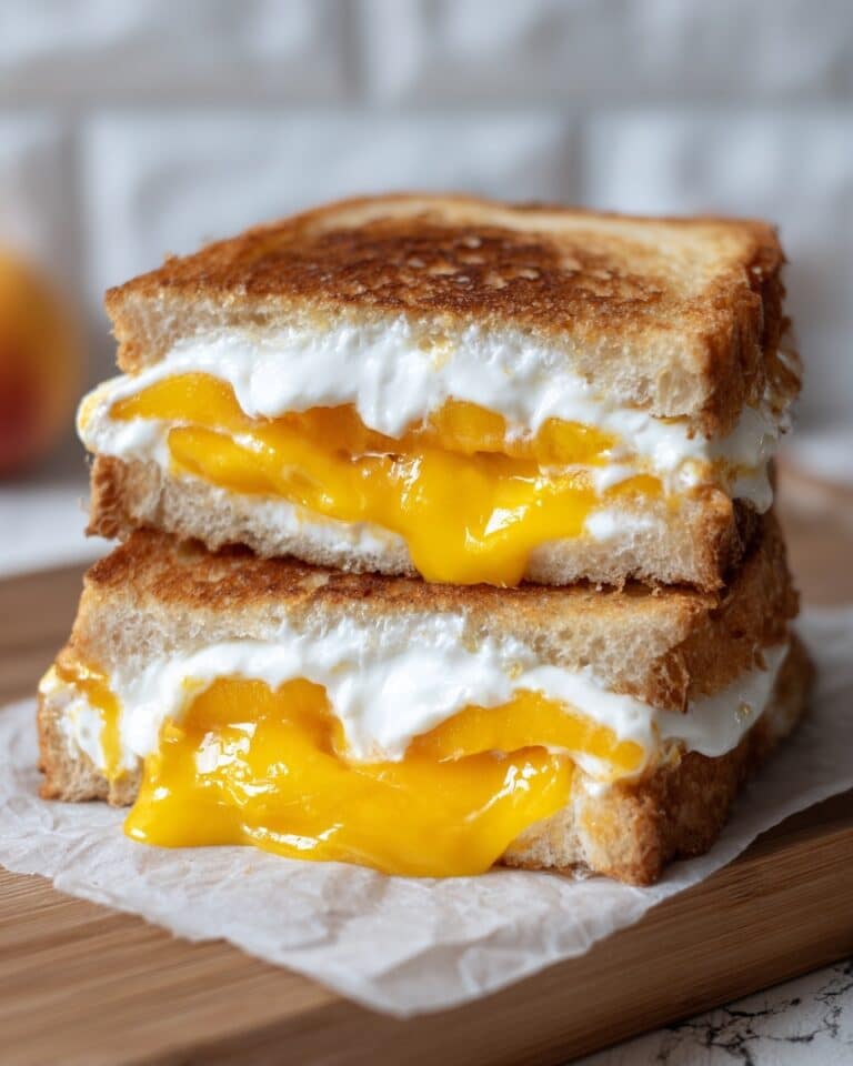 Honey Peach White Cheddar Grilled Cheese Recipe