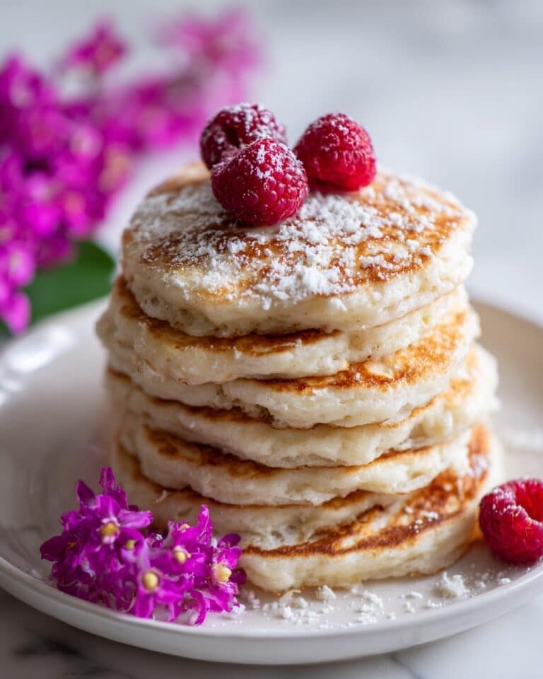 Fluffy Pink Pancakes with White Chocolate Maple Syrup Recipe