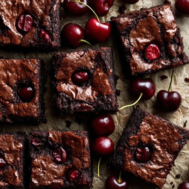 Roasted Cherry Brownies Recipe