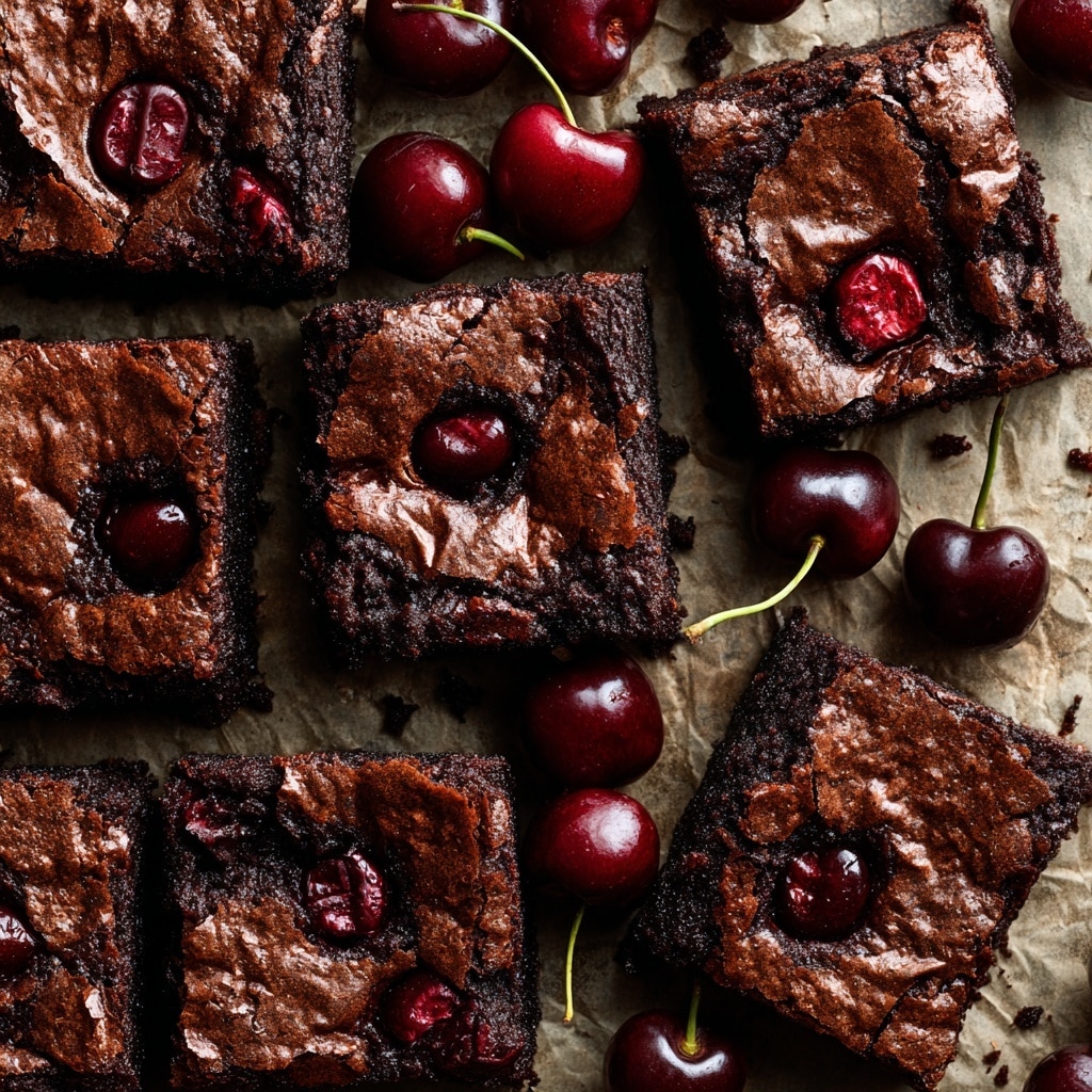 Roasted Cherry Brownies Recipe