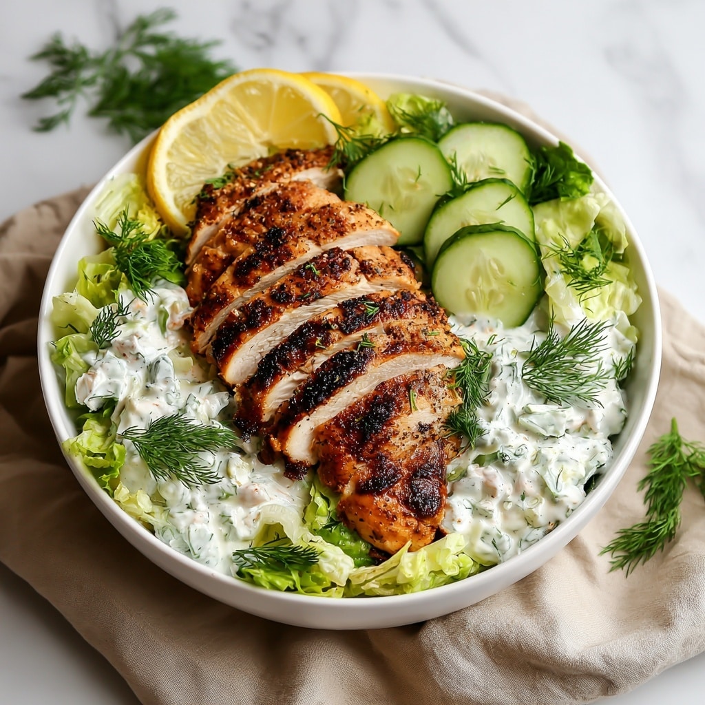 Chicken Tzatziki Bowls: Mediterranean Bliss Recipe - Recipe Image