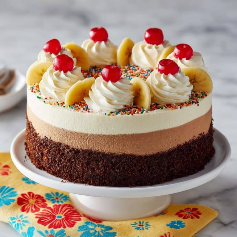 No-Bake Banana Split Cheesecake Recipe
