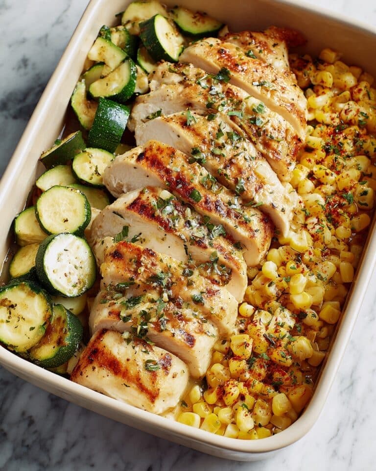 Garlic Butter Chicken with Zucchini & Corn Recipe