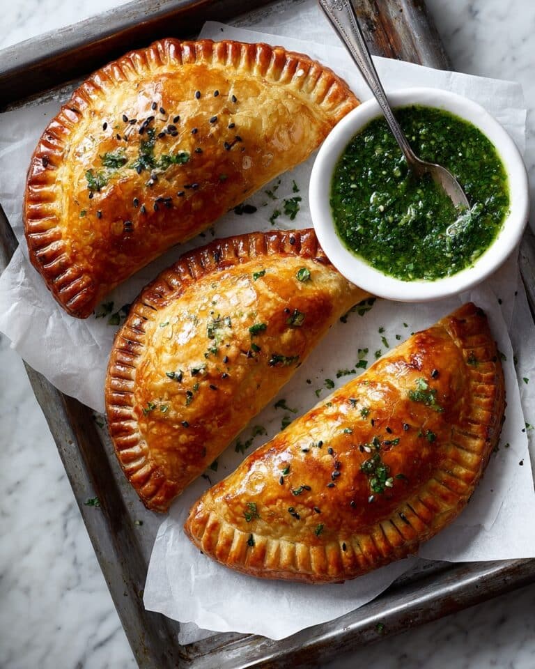 Curried Potato Pasties with Quick Coriander Chutney Recipe